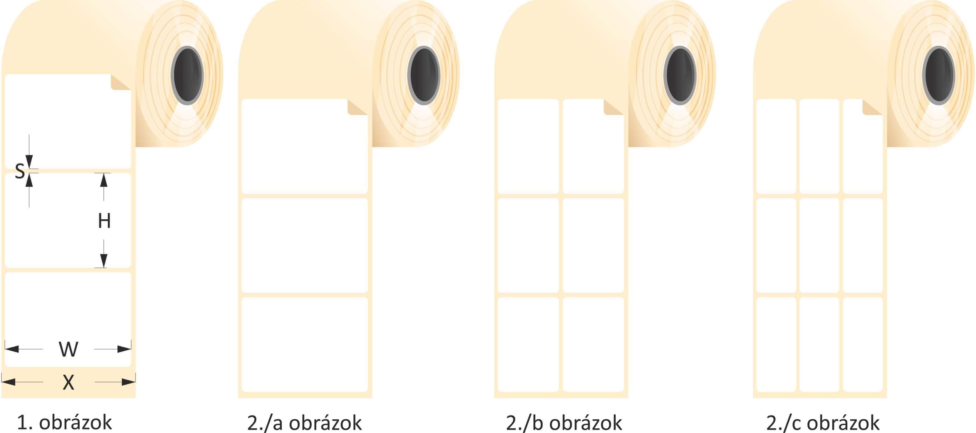 Tekercses öntapadó etikett címke méretei