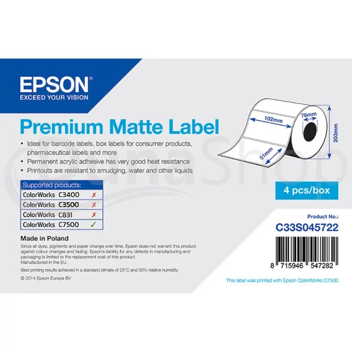 Epson samolepiace etikety C33S045722