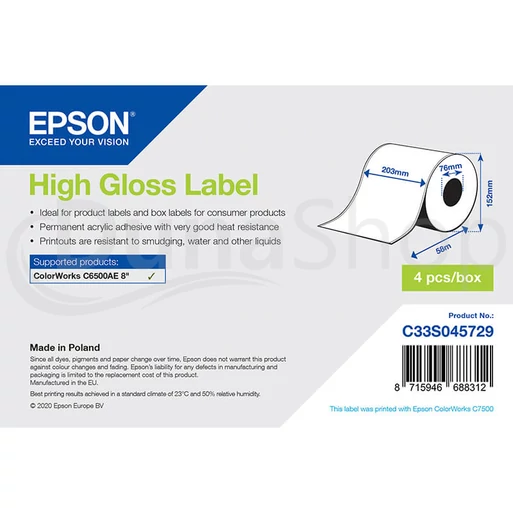 Epson samolepiace etikety C33S045729