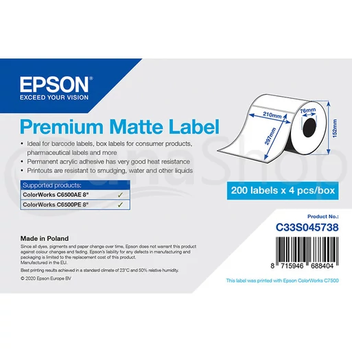 Epson samolepiace etikety C33S045738