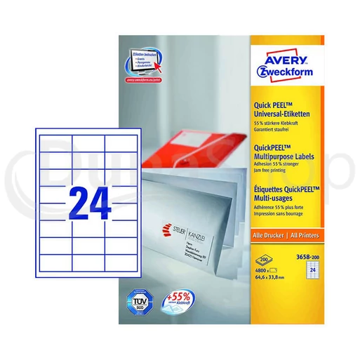 Avery Zweckform hárkové print etikety 3658-200