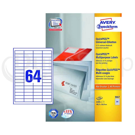 Avery Zweckform hárkové print etikety 3667
