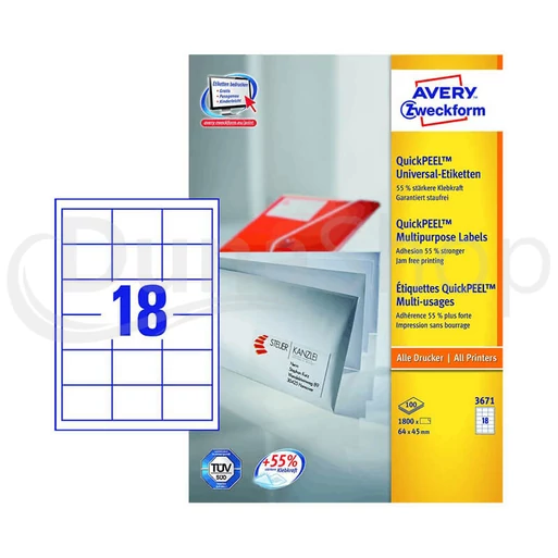 Avery Zweckform hárkové print etikety 3671