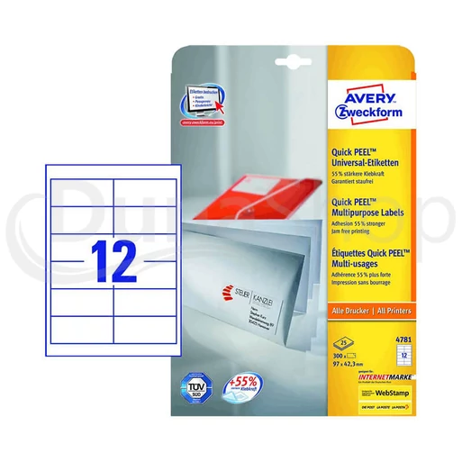 Avery Zweckform hárkové print etikety 4781