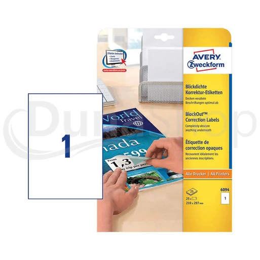 Avery Zweckform hárkové print etikety 6094