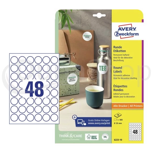 Avery Zweckform hárkové print etikety 6223-10