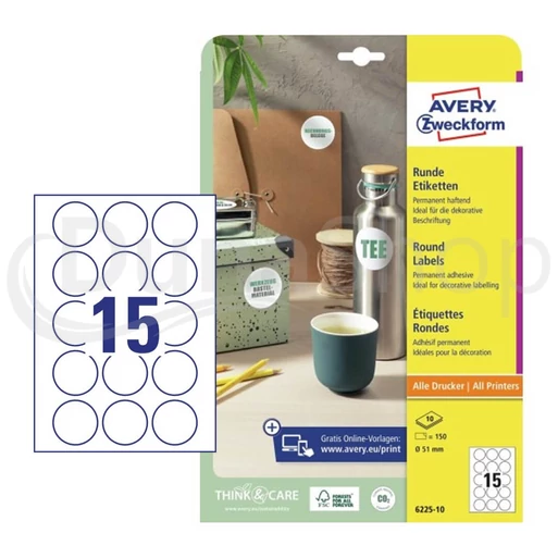 Avery Zweckform hárkové print etikety 6225-10