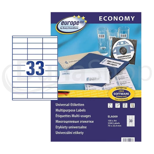 Avery Zweckform hárkové print etikety ELA009