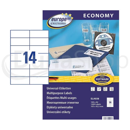 Avery Zweckform hárkové print etikety ELA038