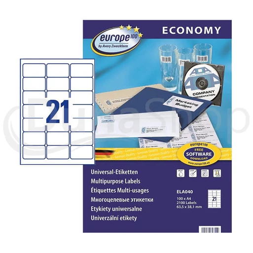 Avery Zweckform hárkové print etikety ELA040
