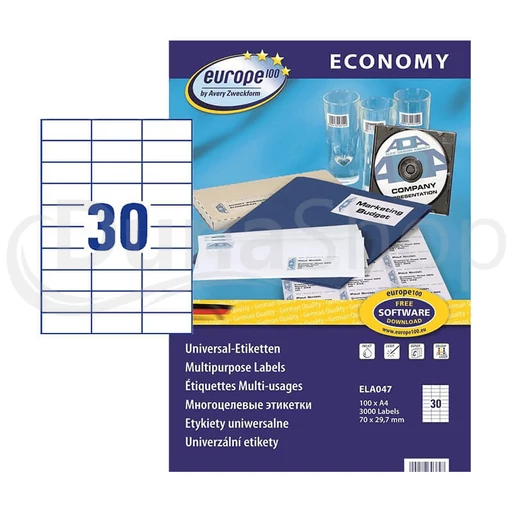 Avery Zweckform hárkové print etikety ELA047