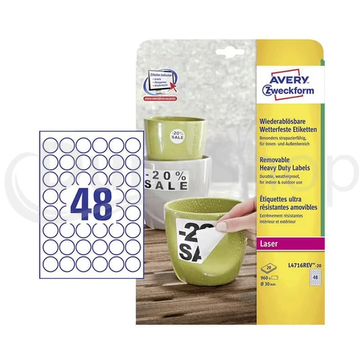 Avery Zweckform hárkové print etikety L4716REV-20