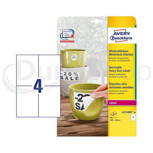 Avery Zweckform hárkové print etikety L4719REV-20