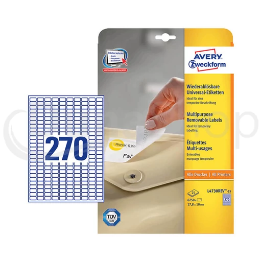 Avery Zweckform hárkové print etikety L4730REV-25