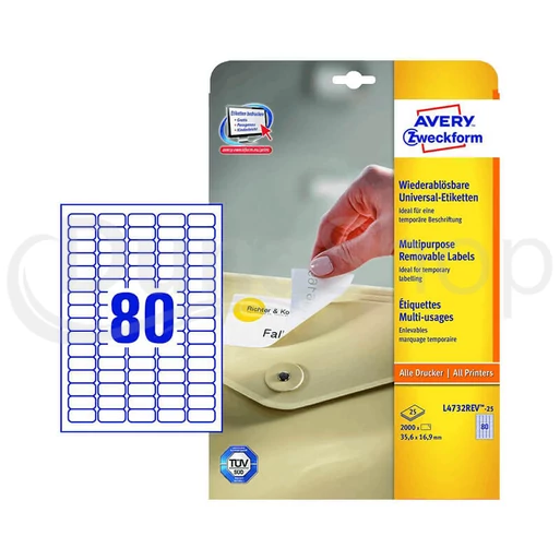 Avery Zweckform hárkové print etikety L4732REV-25
