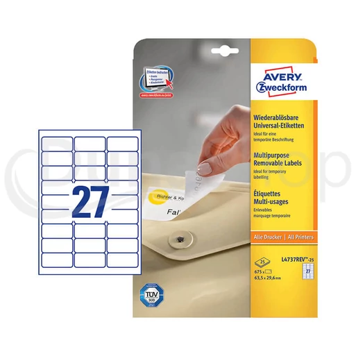 Avery Zweckform hárkové print etikety L4737REV-25