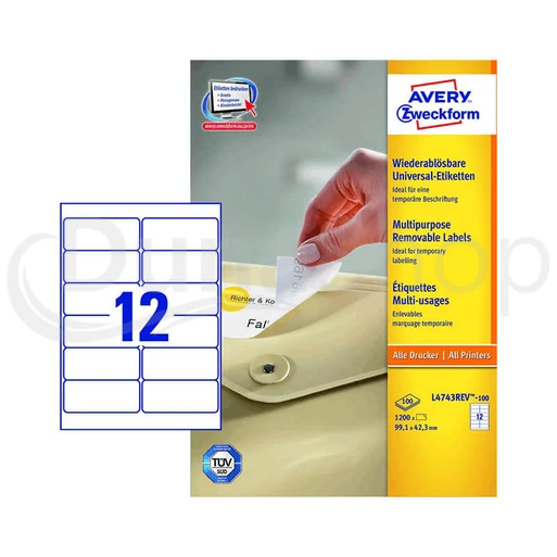 Avery Zweckform hárkové print etikety L4743REV-100