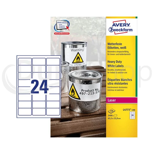 Avery Zweckform hárkové print etikety L4773-100