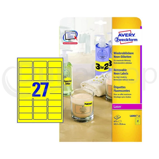 Avery Zweckform hárkové print etikety L6004-25