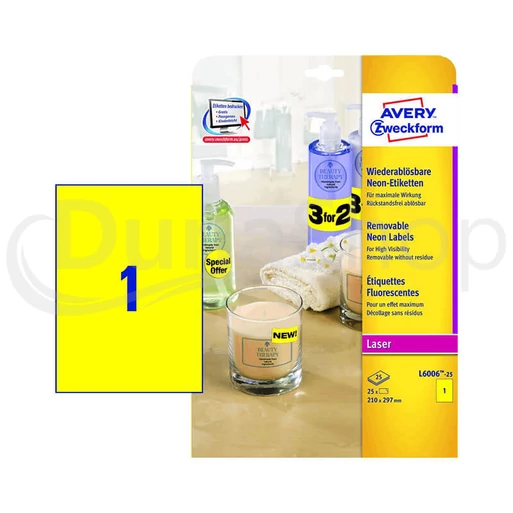 Avery Zweckform hárkové print etikety L6006-25