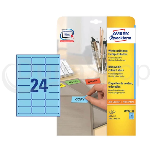 Avery Zweckform hárkové print etikety L6032-20