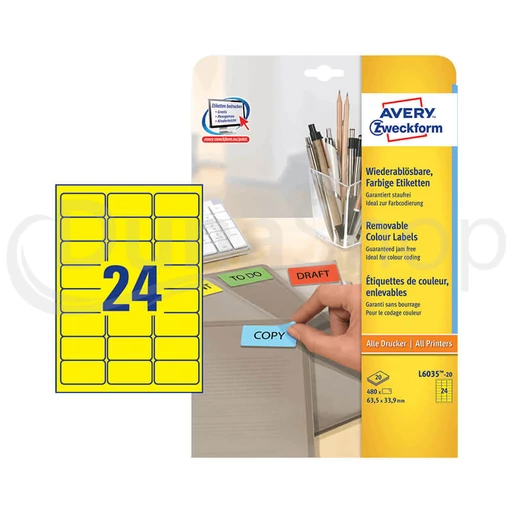 Avery Zweckform hárkové print etikety L6035-20