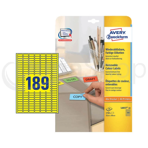 Avery Zweckform hárkové print etikety L6037-20
