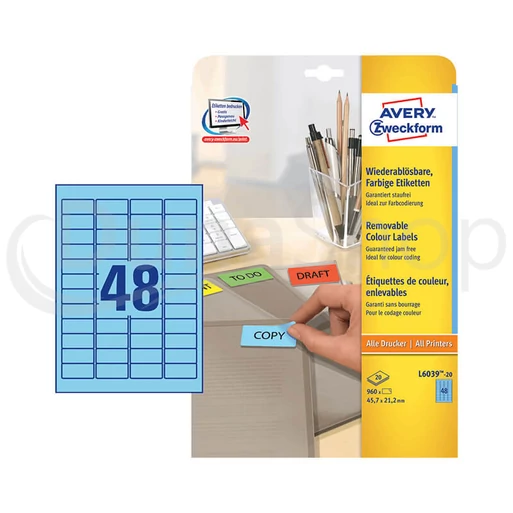 Avery Zweckform hárkové print etikety L6039-20