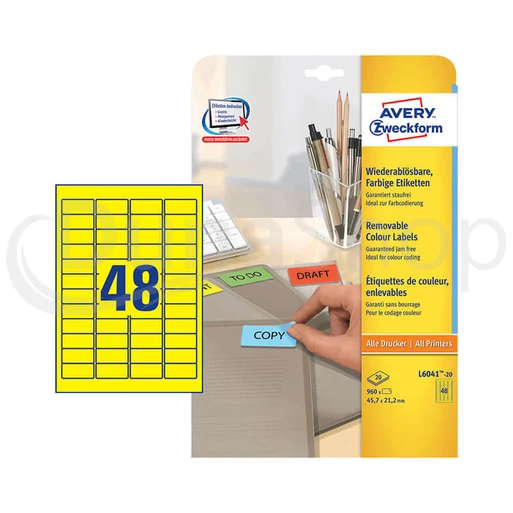 Avery Zweckform hárkové print etikety L6041-20