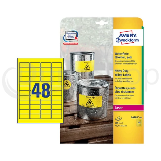 Avery Zweckform hárkové print etikety L6103-20