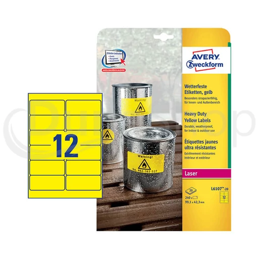 Avery Zweckform hárkové print etikety L6107-20