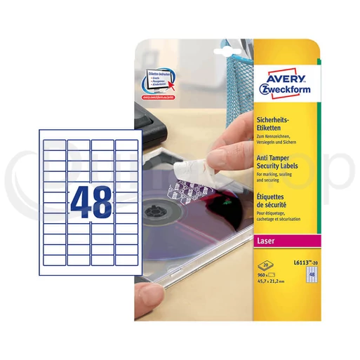 Avery Zweckform hárkové print etikety L6113-20