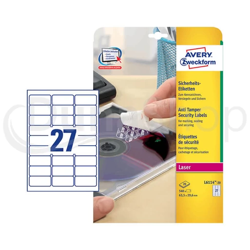 Avery Zweckform hárkové print etikety L6114-20