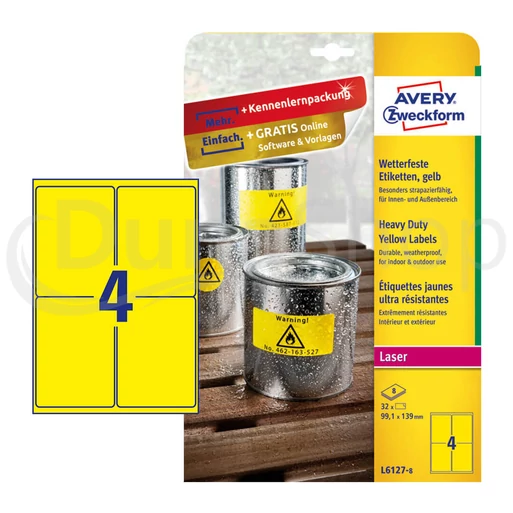 Avery Zweckform hárkové print etikety L6127-8