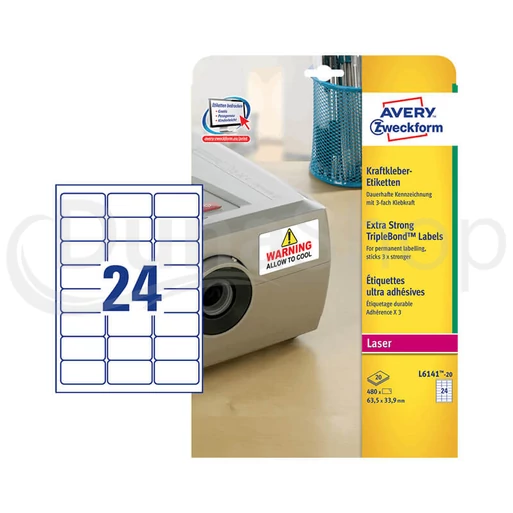 Avery Zweckform hárkové print etikety L6141-20
