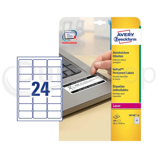 Avery Zweckform hárkové print etikety L6146-20