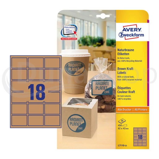 Avery Zweckform hárkové print etikety L7110-25