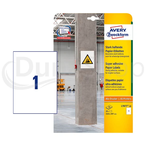 Avery Zweckform hárkové print etikety L7877-20