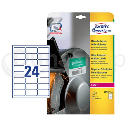 Avery Zweckform hárkové print etikety L7912-10