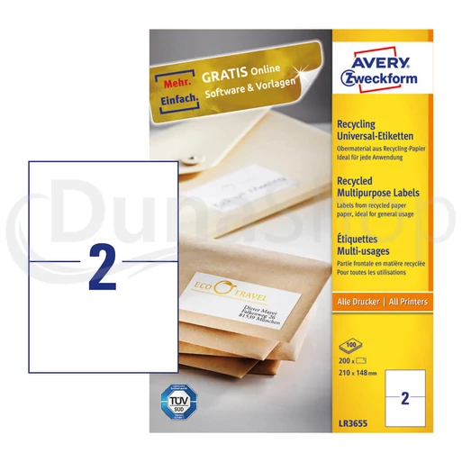 Avery Zweckform hárkové print etikety LR3655