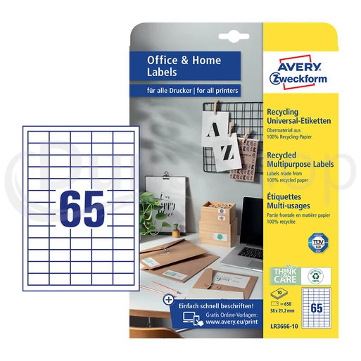 Avery Zweckform hárkové print etikety LR3666-10