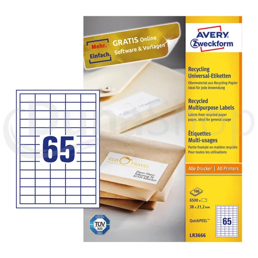 Avery Zweckform hárkové print etikety LR3666