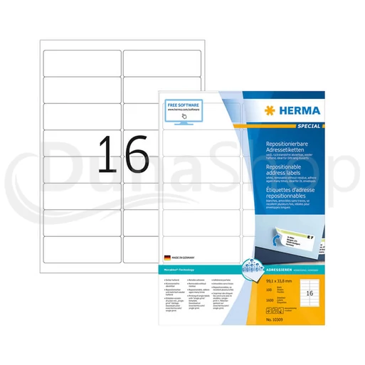 Herma hárkové print etikety 10309