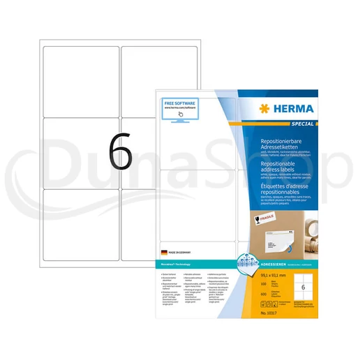 Herma hárkové print etikety 10317