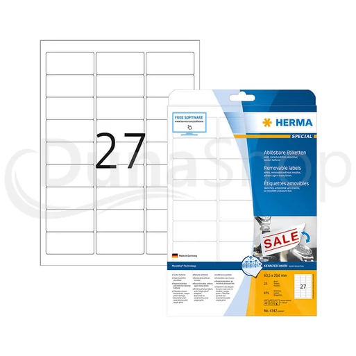 Herma hárkové print etikety 4347