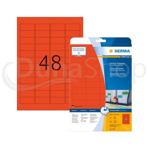 Herma hárkové print etikety 4367