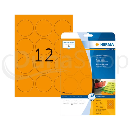 Herma hárkové print etikety 5153