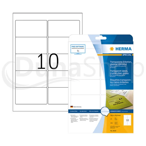 Herma hárkové print etikety 8018