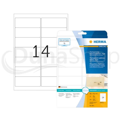 Herma hárkové print etikety 8671