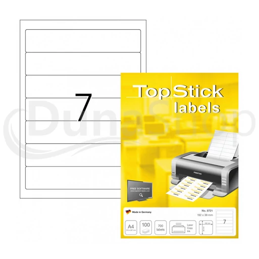 TopStick öntapadó íves etikett címke TopStick-8721